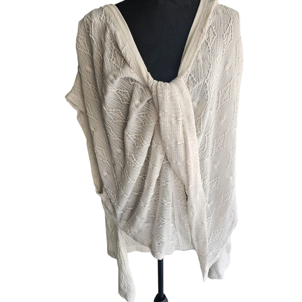 Elegant Cream Free People Twist Oversized Top